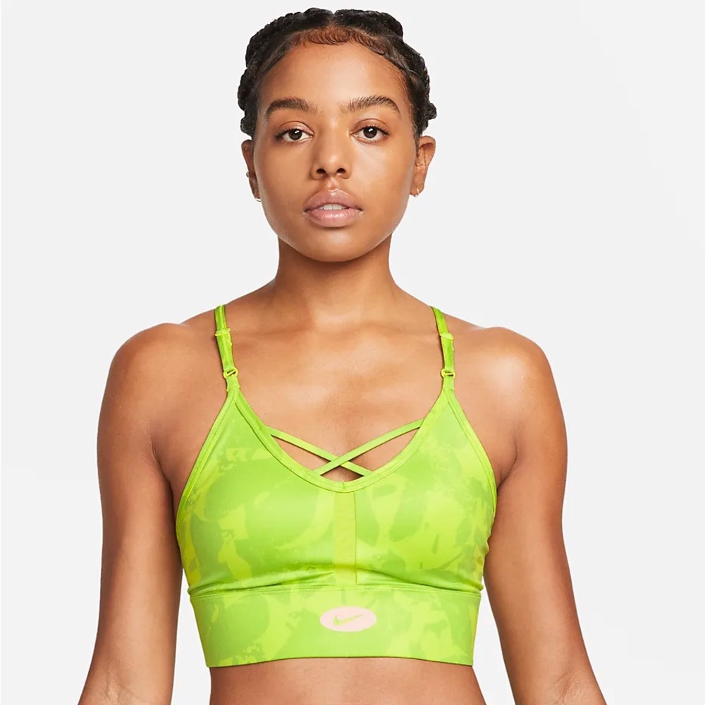 NWT Nike Indy Icon Clash Sports Bra in Atomic Green, S